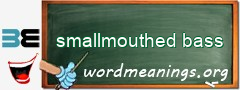 WordMeaning blackboard for smallmouthed bass